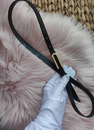 Ремінь ремень пояс пасок чорний класика тонкий мінімалізм якісний новий 6
