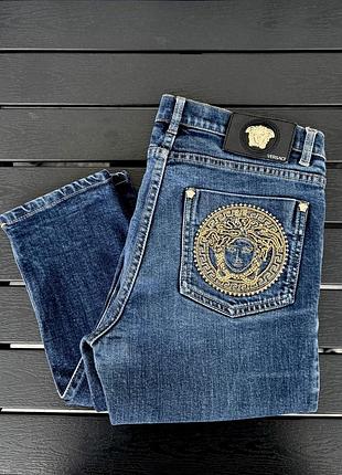 Завужені джинси скіні gianni versace italy зауженные джинсы скини