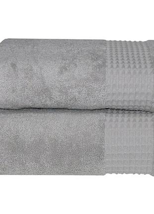 Полотенце parisa home terry waffle - j-403 светло-серый 70*140 (550 г/м2)