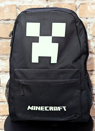 Рюкзак minecraft з ілюмінацією світиться принт "minecraft" 3