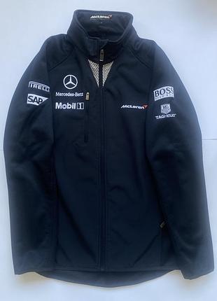 Мужская демисезонная куртка-софтшелл команды mclaren mercedes formula 1, выпущенная брендом hugo boss