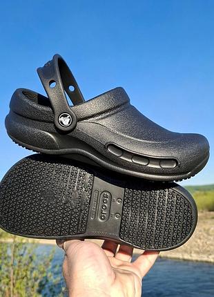 Крокси, сабо crocs bistro work clog black, оригінал, us m6/w8, 38/39р.-на стопу 24 см