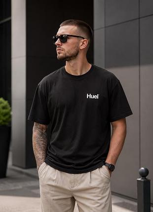 Футболка huel 🖤 стильний мінімалізм, розмір xxl