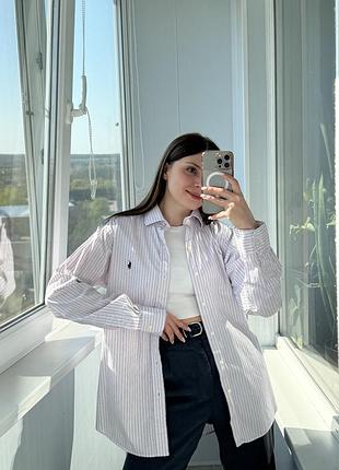 Рубашка в полоску из мужского плеча ralph lauren 1+1=3