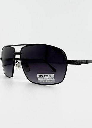Мужские cолнцезащитные очки van regel 9816 c1 черные градиент
