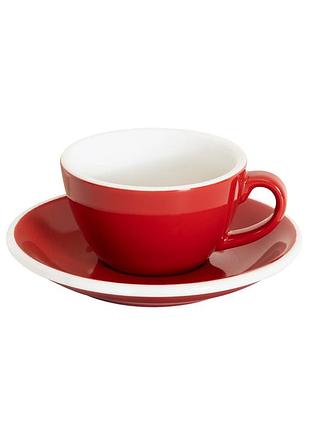 Чашка с блюдцем loveramics egg 150мл red