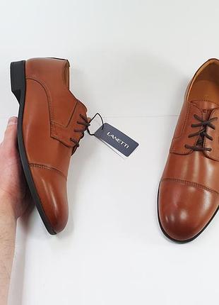 Чоловічі туфлі lanetti 43 28 см 9 uk коричневі