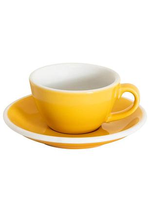 Чашка с блюдцем loveramics egg 150мл yellow