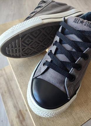 Кеди converse all star низькі сірі, оригінал унісекс (м’який язичок)