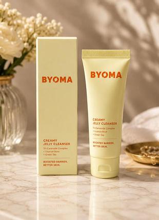 Очищающее средство для лица миниатюра byoma creamy jelly cleanser 10 мл
