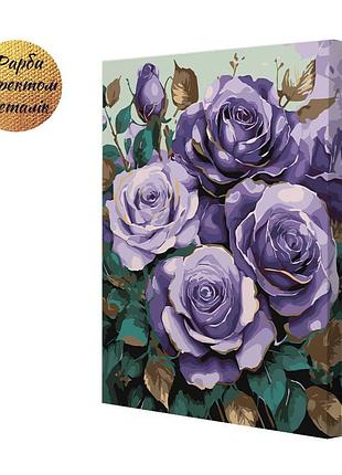 Картина за номерами riviera blanca roses with gold 40x50 см (rb-1217)