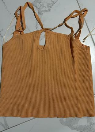 Топ в рубчик zara