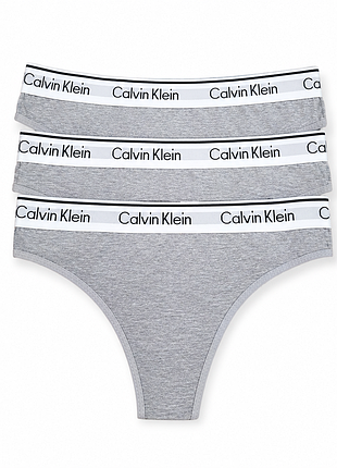 Женские трусики-бикини calvin klein набор 3шт. серый