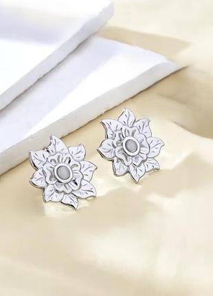 Квіткові сережки нержавіюча сталь stainless steel