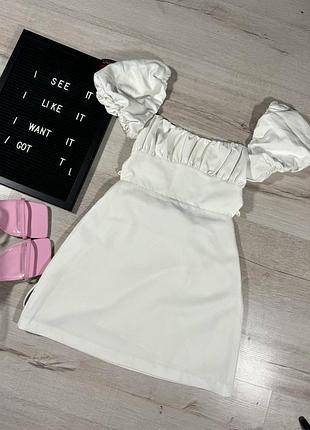 Натуральное мини платье zara с открытой спинкой