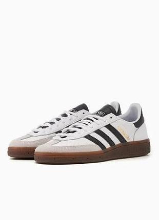 Кожаные светлые мужские кроссовки adidas handball spezial 40 - 41 42,4 -43 45 - 46 размер