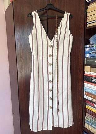 Сукня з льону, river island, розмір 36, в смужку