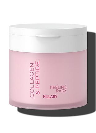 Отшелушивающие тонер-педы с коллагеном и пептидами hillary collagen & peptide peeling pads, 60 шт