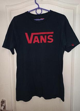 Мужская черная футболка vans classic размера m