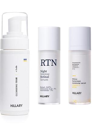 Комплекс для ночного обновления и дневного защиты кожи hillary night renewal & day protection skin complex