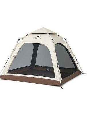 Намет чотиримісний автоматичний naturehike ango cnk2550ws010, коричневий