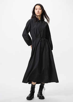 Нейлоновое платье рукав 3/4 uniqlo