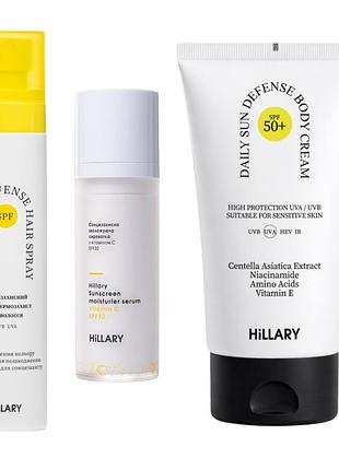 Комплекс солнцезащитных средств для волос, лица и тела hillary sun protection complex for hair, face & body