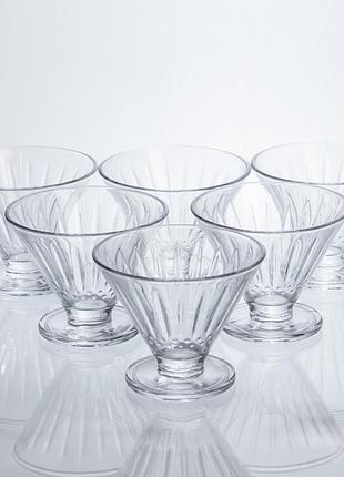 Набор креманок на ножке fluted sundae 6 штук по 180 мл hp-17-54