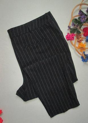 Шикарные стильные брюки батал черные в полоску высокая посадка dorothy perkins7 фото