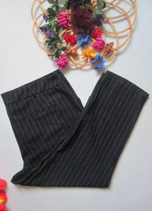 Шикарные стильные брюки батал черные в полоску высокая посадка dorothy perkins8 фото