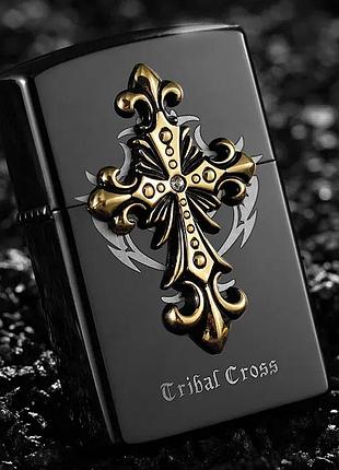 Металлическая керосиновая зажигалка zorro cribal cross