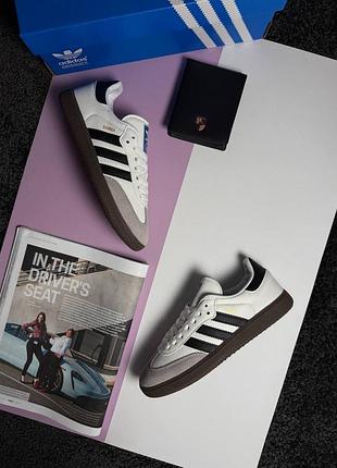 Adidas samba og white beige black