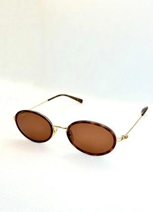 Жіночі сонцезахисні окуляри gucci gg1980s овальні коричневі