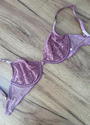Бюстгальтер мереживний мʼяка чашка victoria’s secret оригінал розмір 32dd 70e