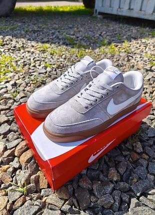 Кросівки nike killshot 2 grey white gum / жіночі кеди найк кілшот сірі замша / кроссовки найк серые