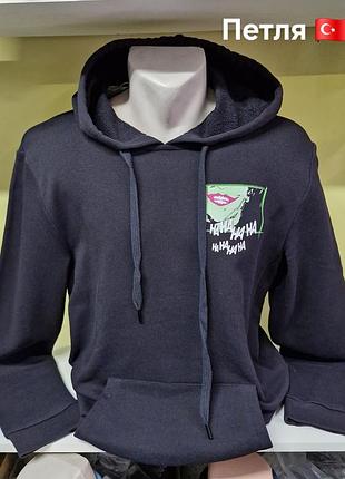 Худі joker бавовна петля, чорне худі чоловіче унісекс весна осінь