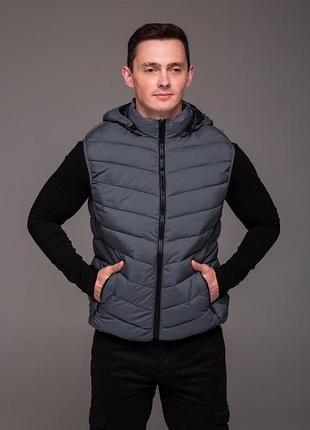 Чоловіча жилетка синя, чорна, сіра