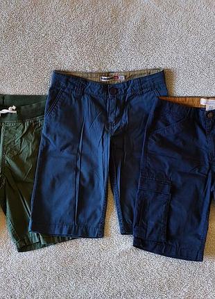 Комплект з трьох шортиків фірми h&m та quiksilver розмір 140 (9-10 років) на хлопчика бавовна