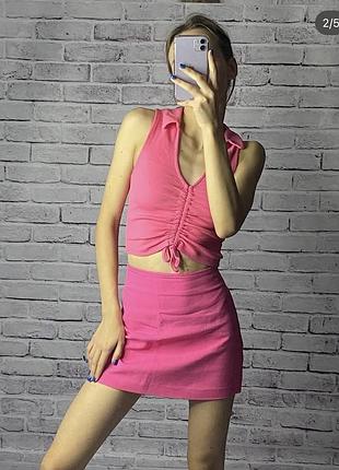 Спідниця zara рожева