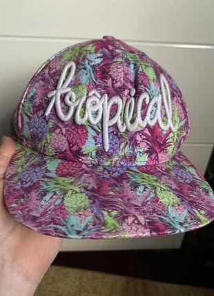 Яскрава кепка-бейсболка h&m divided «tropical» з ананасами