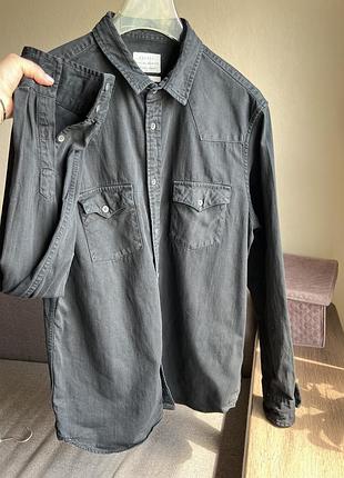 Рубашка мужская черная esprit 50-52