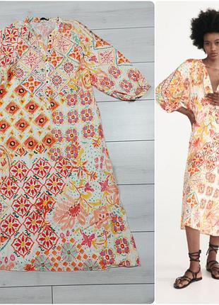 Легкое платье туника zara р.м