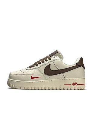 Жіночі кросівки nike air force 1 low new beige brown