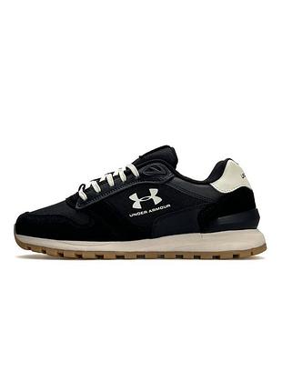 Чоловічі кросівки under armour essential runner black white
