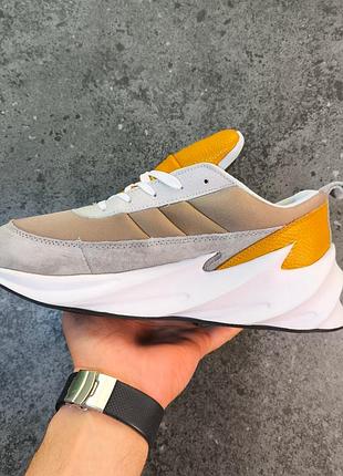 Кроссовки adidas sharks beige grey - футуристический дизайн!