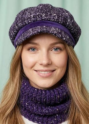 Кепка женская бренда " stefania maiaroli", 80% она+ 20% полиэстер, р 57-59.