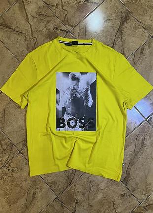 Футболка boss x freddie mercury жовта l