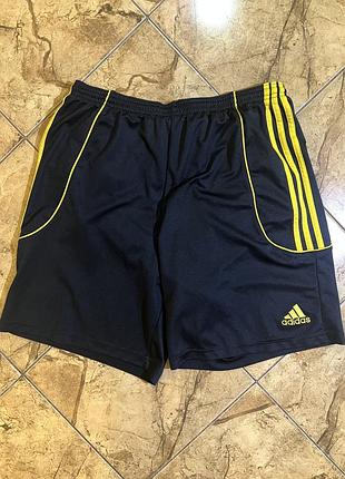 Спортивні шорти adidas чорні з жовтими смугами xl-l