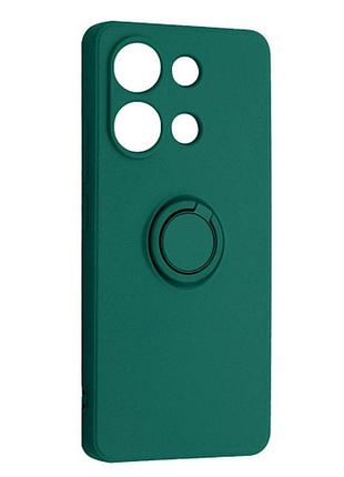 Чохол fiji holder ring для poco m6 pro бампер з кільцем підставкою dark green