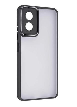 Чехол fiji lens для oppo a18 (cph2591) бампер матовый с защитой блока камер black